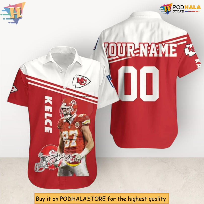 Travis Kelce Special Kansas City Chiefs Unisex Hawaiian Shirt Personalized