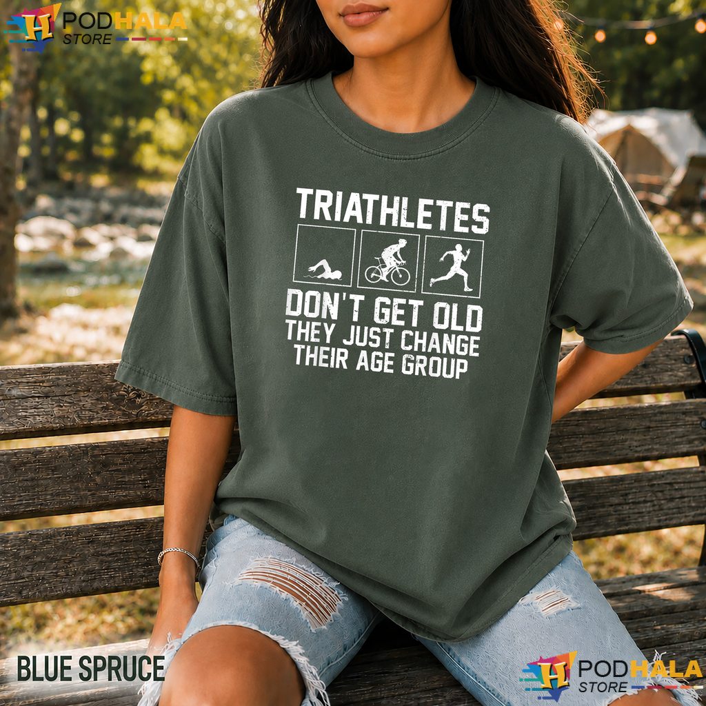 Triathlon Triathlete Art Comfort Colors T-Shirt Funny Swim Bike Run Apparel