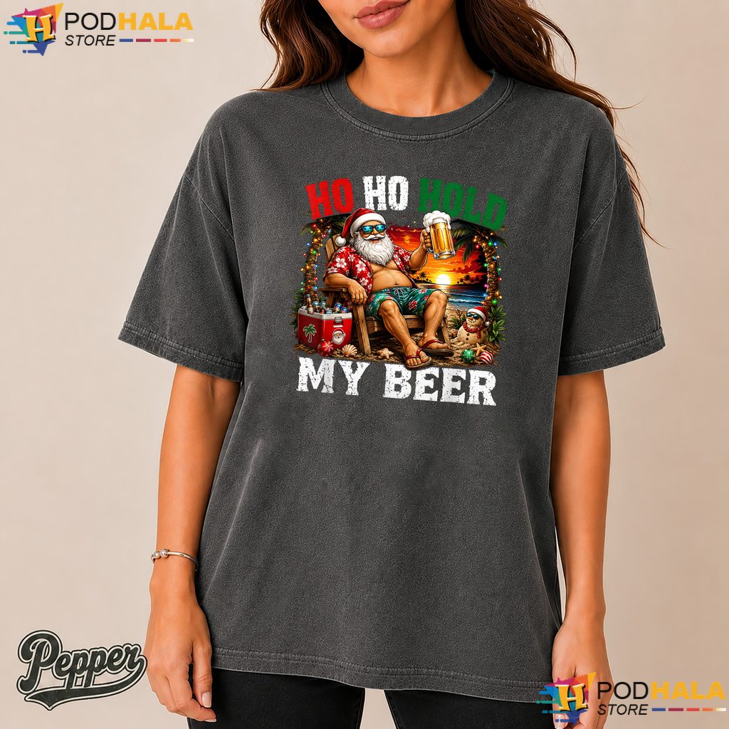 Tropical Santa Hold My Beer Comfort Colors Shirt Christmas July Apparel Tropical Santa Hold My Beer Comfort Colors Shirt Christmas July Apparel