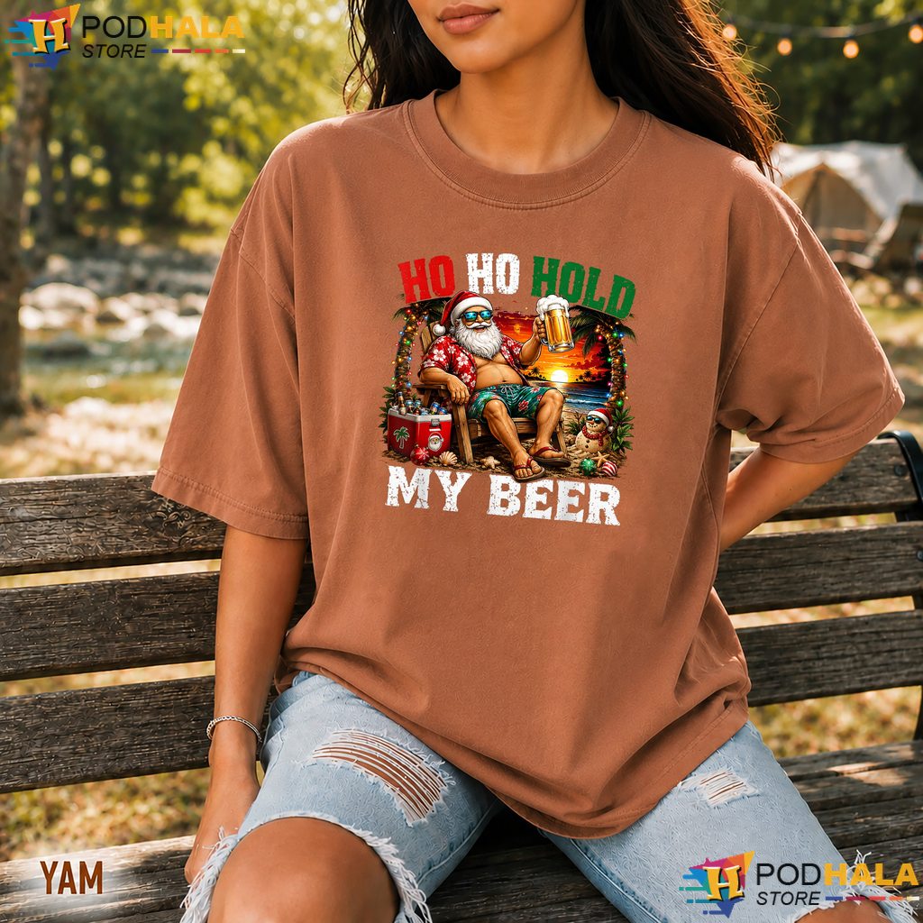 Tropical Santa Hold My Beer Comfort Colors Tshirt Christmas July Apparel Tropical Santa Hold My Beer Comfort Colors Tshirt Christmas July Apparel