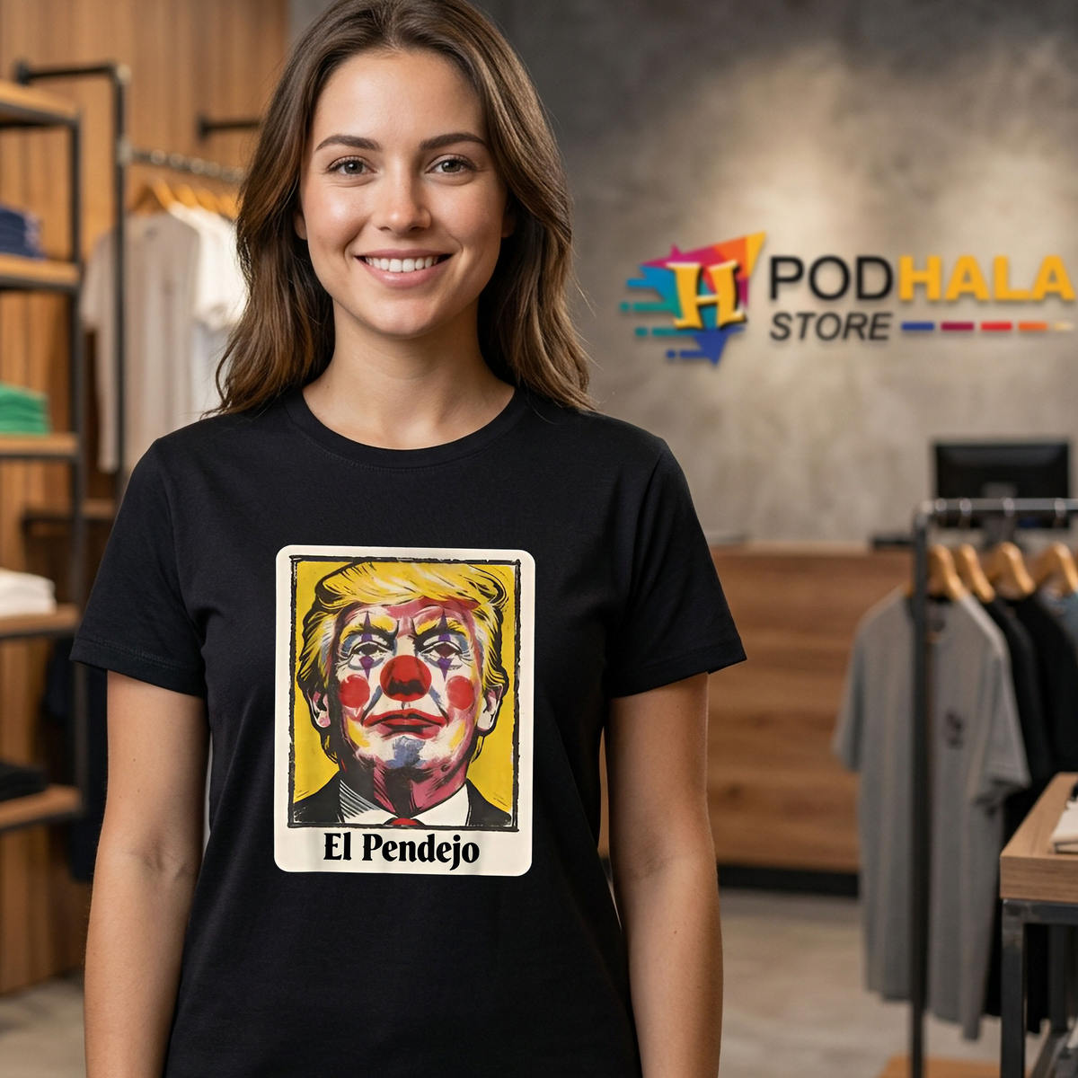 Trump El Pendejo Clown Satire Shirt 2026 Funny Political Graphic Fan Apparel