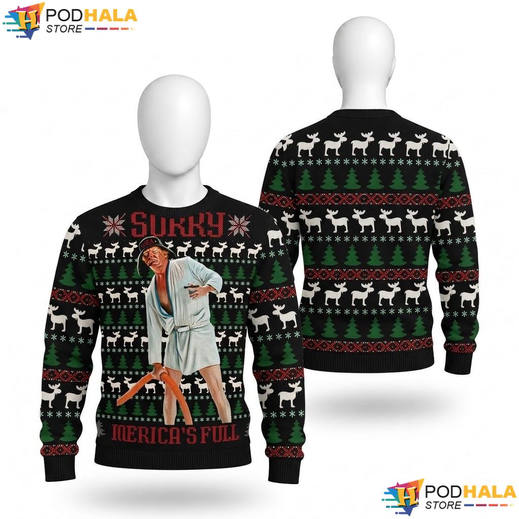 Trump Sorry Mericas Full Ugly Christmas Sweater Funny Political Top