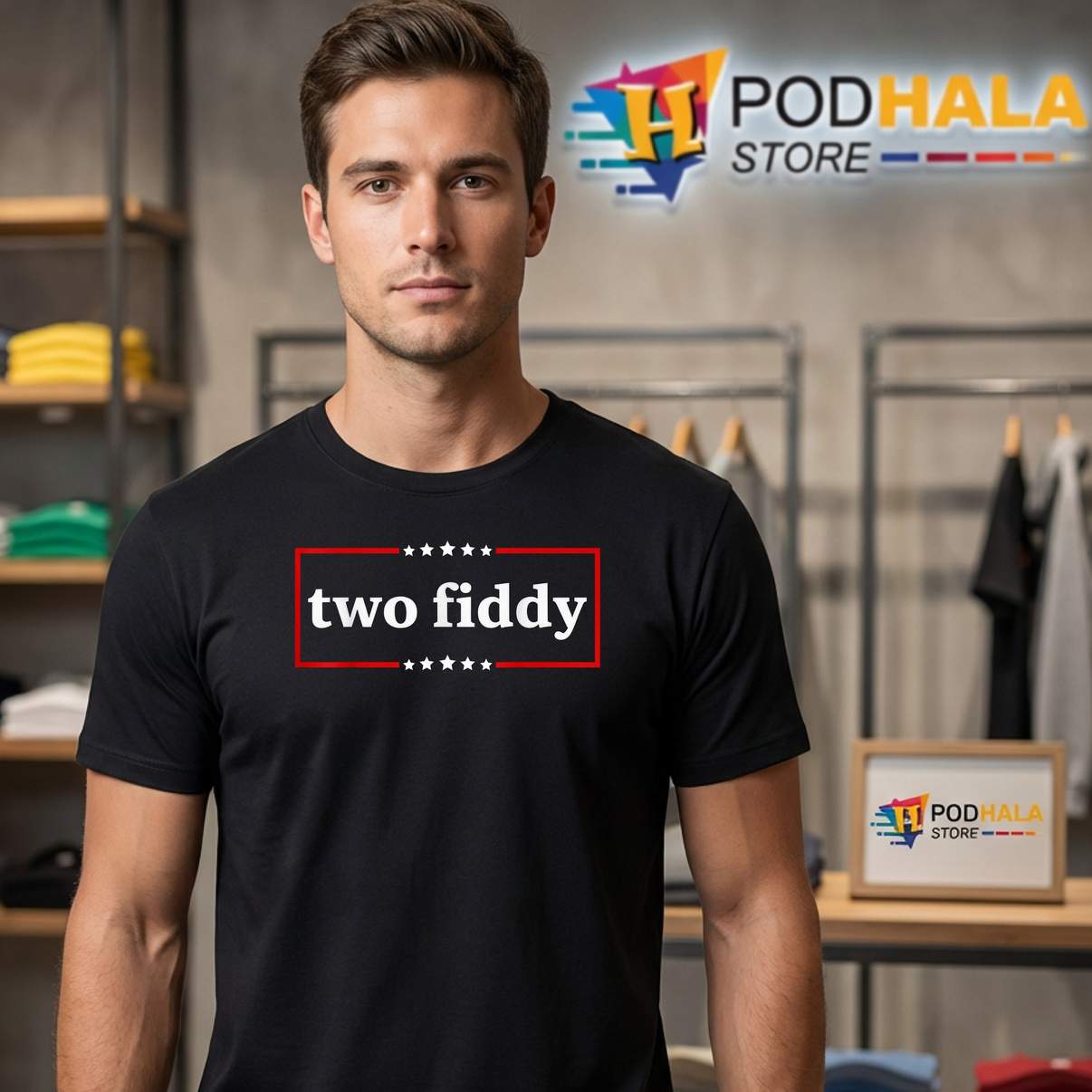 Two Fiddy Funny Meme Shirt Vintage Distressed Humor Quote Retro Graphic Tee