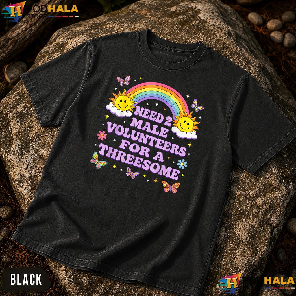 Two Male Volunteers Comfort Colors T-Shirt Funny Rainbow Adult Humor Top