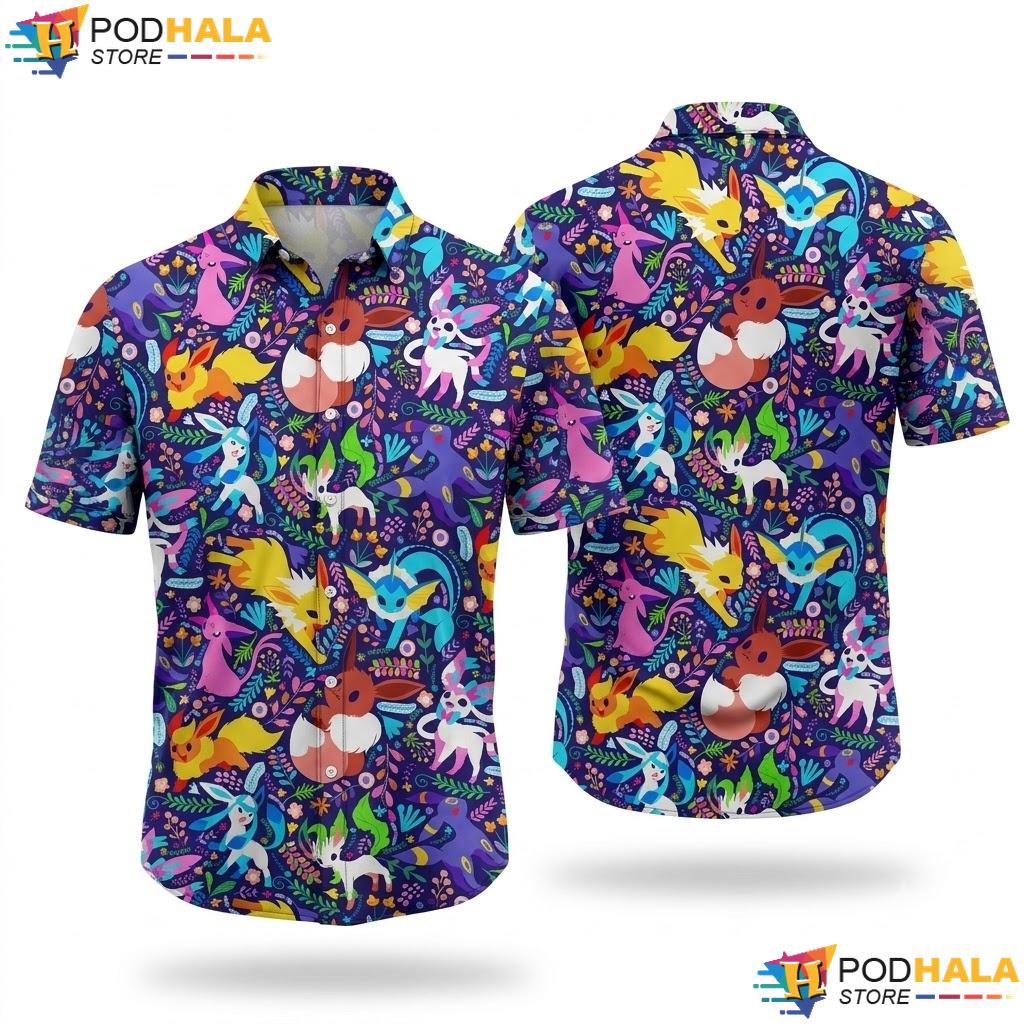 Umbreon Evolutions Hawaiian Shirt Cozy Fantasy Pattern Summer Apparel