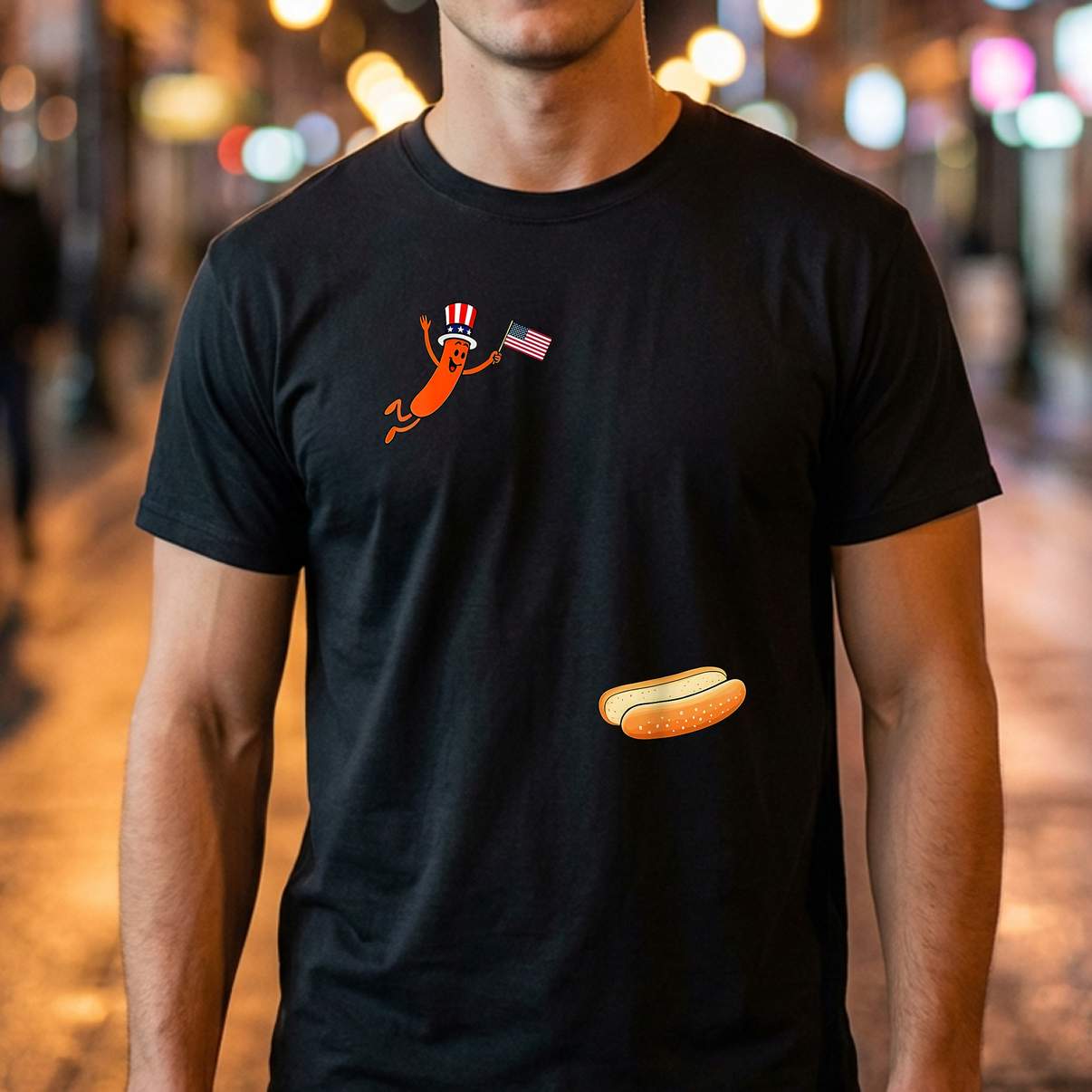 Uncle Sam Hot Dog Tshirt Funny Freedom Dive Jumping Into Bun Graphic Apparel Uncle Sam Hot Dog Tshirt Funny Freedom Dive Jumping Into Bun Graphic Apparel