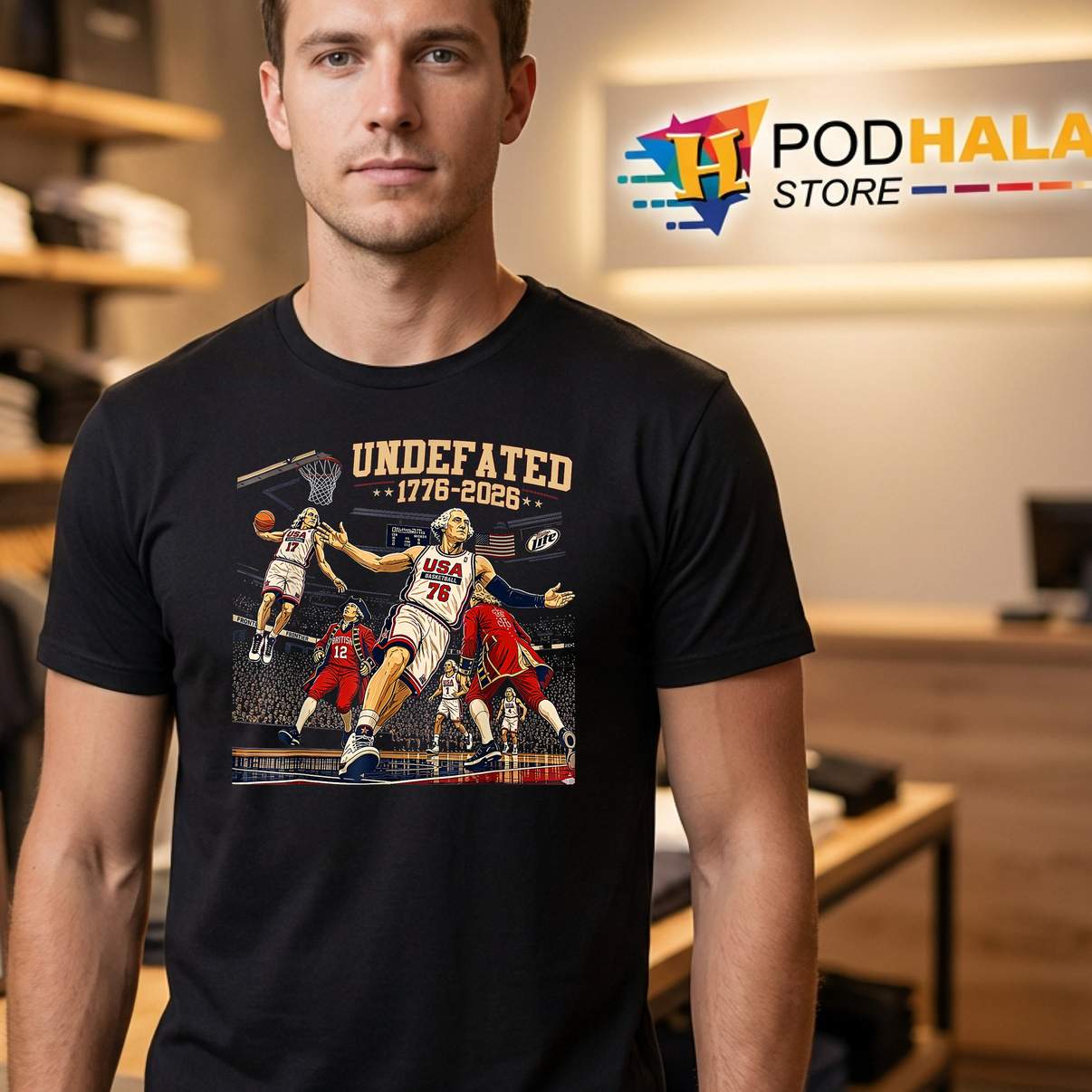 Undefeated 1776 To 2026 Shirt 250 Years Basketball Fourth Of July Mens Gear