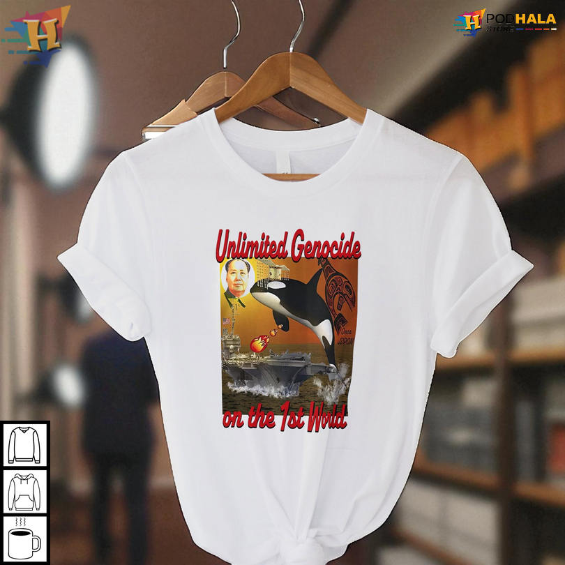Unique Political Satire Graphic Design Unlimited Genocide On The 1St World Shirt