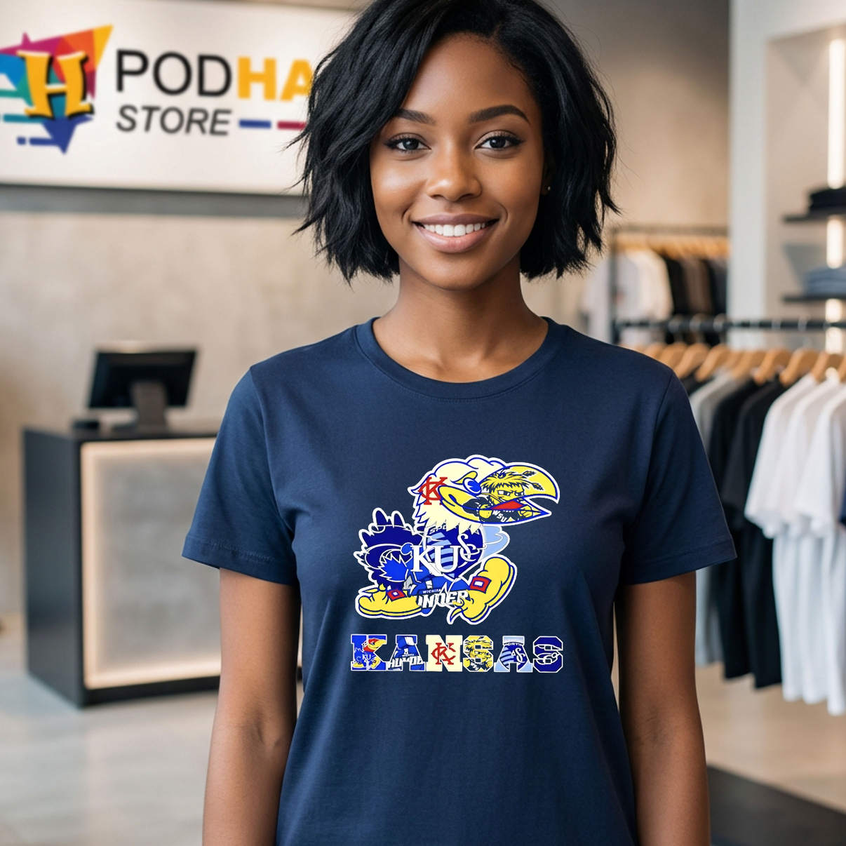 University Of Kansas Shirt Teams Logos And Mascots College Sports Graphic