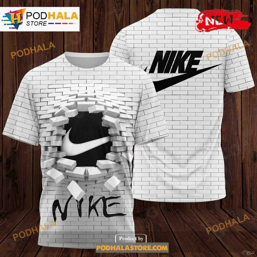 Urban Nike Graffiti AOP Hoodie Featuring White Brick Wall Design Urban Nike Graffiti AOP Hoodie Featuring White Brick Wall Design