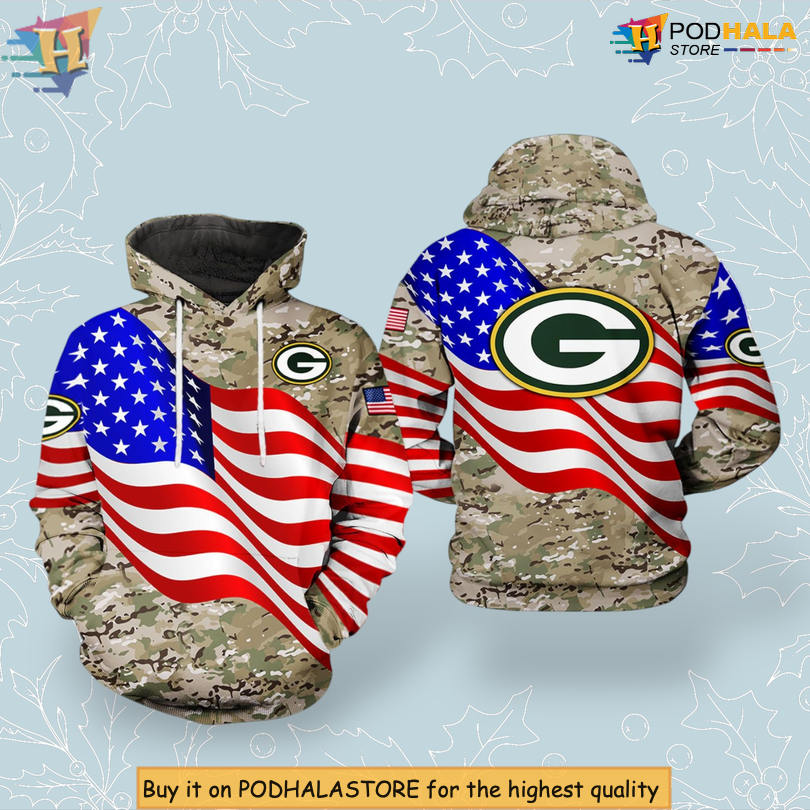 US Flag Camo Veteran Edition Green Bay Packers Sweatshirts & Hoodies 3D
