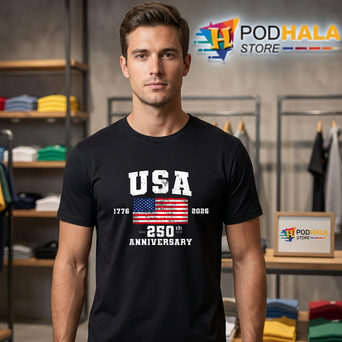 US Flag Patriotic 250th USA Shirt 2026 America 4th Of July Anniversary Gear