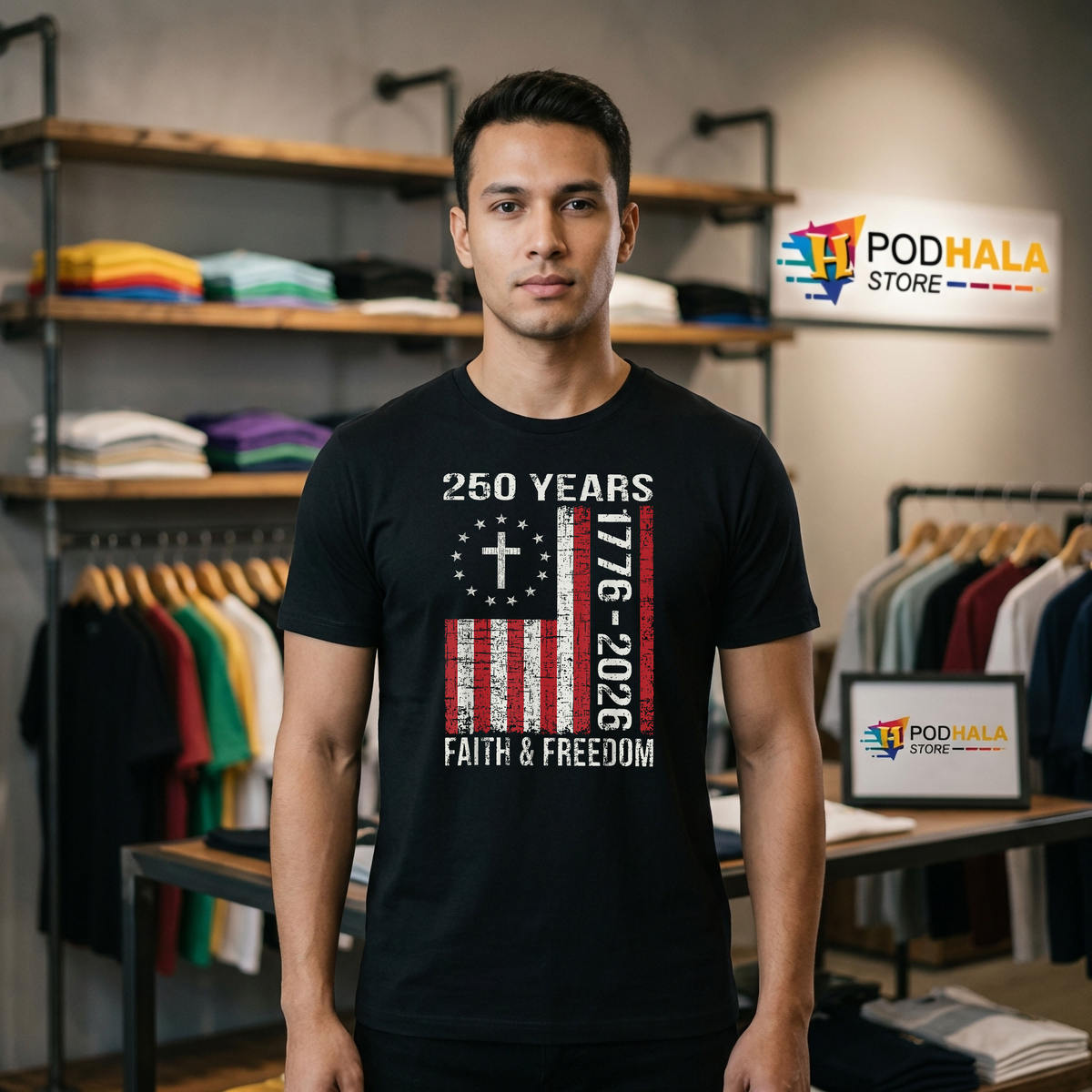 USA 250 Year America Patriotic 4th Of July Shirt 2026 250th Anniversary Apparel
