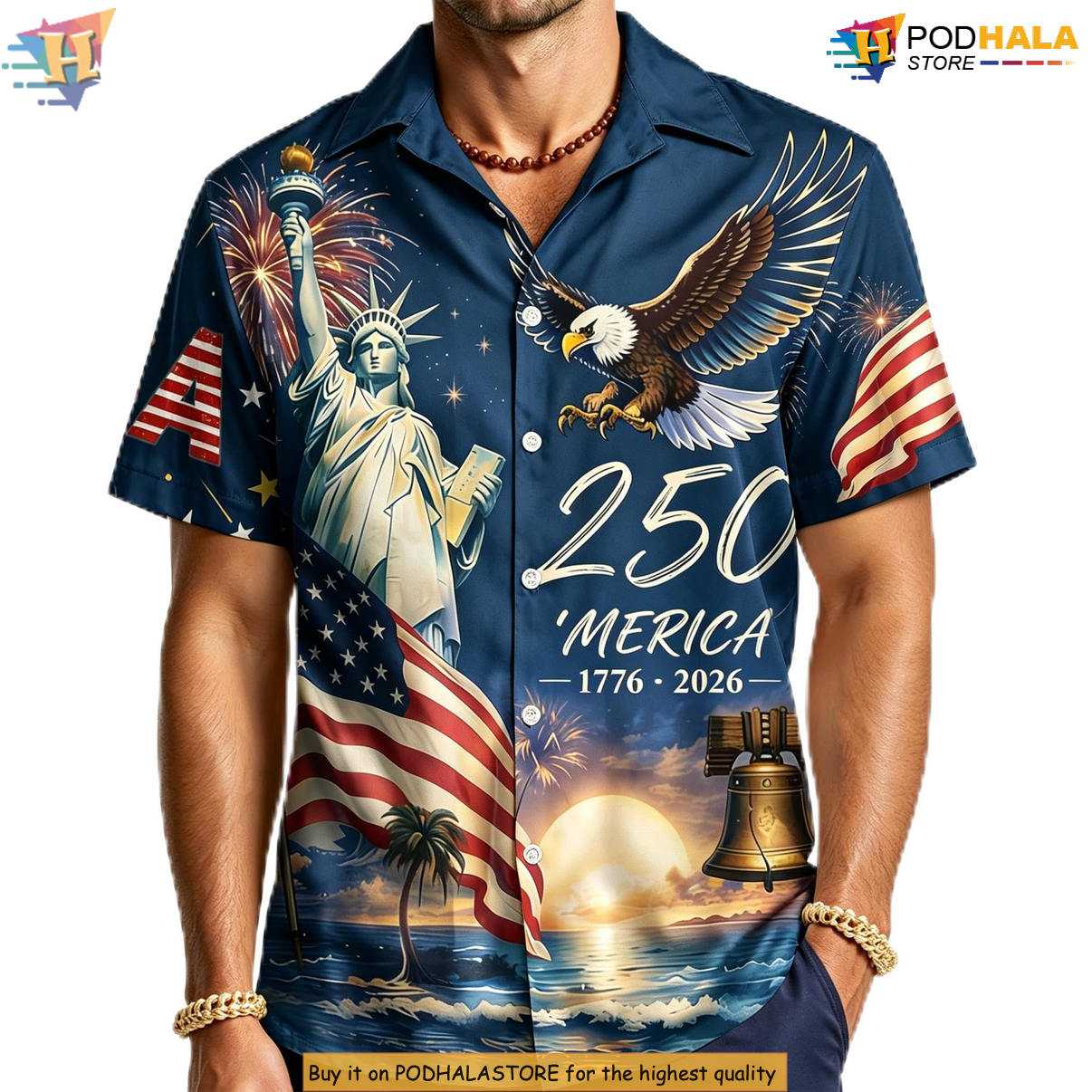 USA 250th Anniversary Patriotic Hawaiian Shirt 2026 Independence Fan Apparel