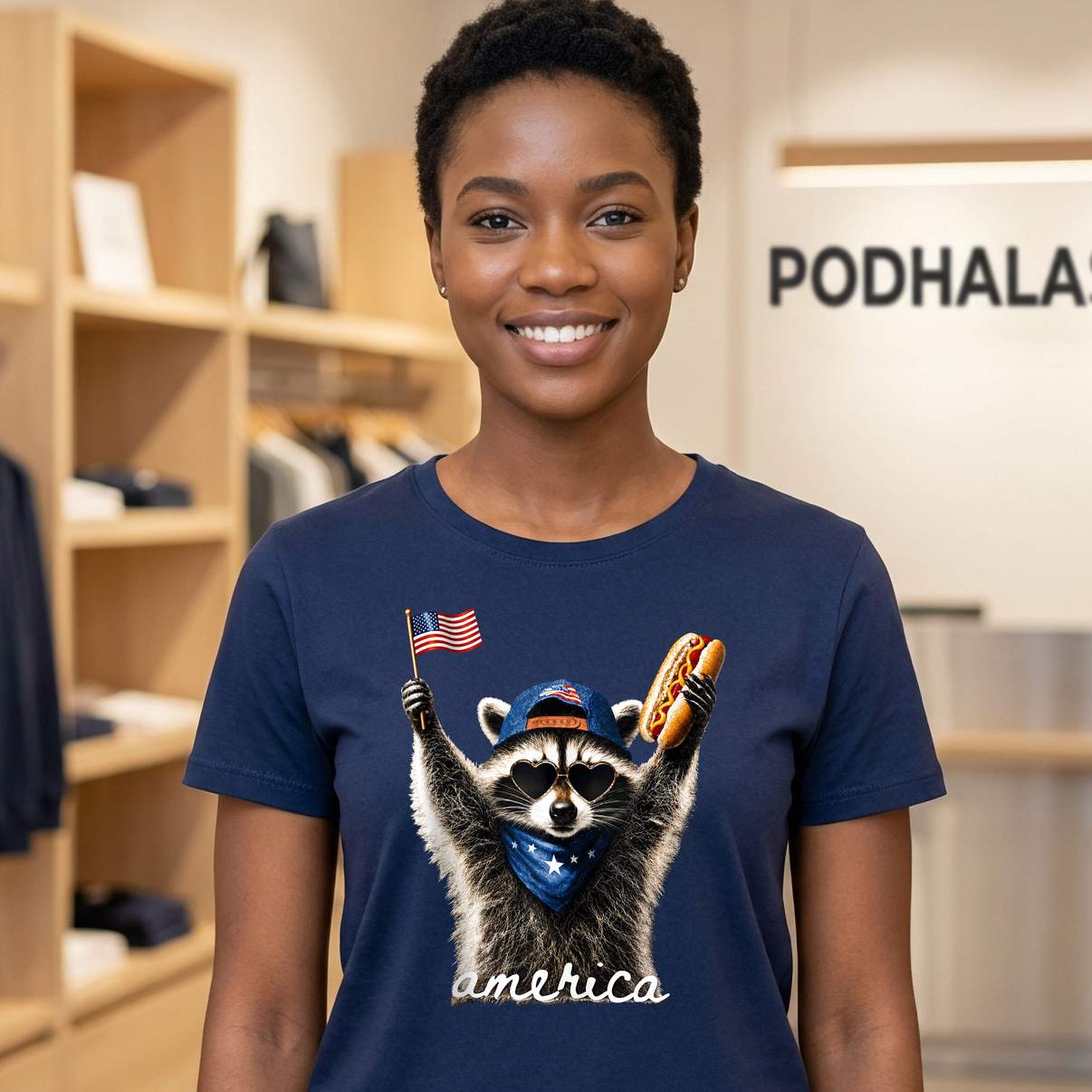 USA America Raccoon Hot Dog Tank Top 1776 2026 Fourth July 250 Years - View 3 USA America Raccoon Hot Dog Tank Top 1776 2026 Fourth July 250 Years - View 3