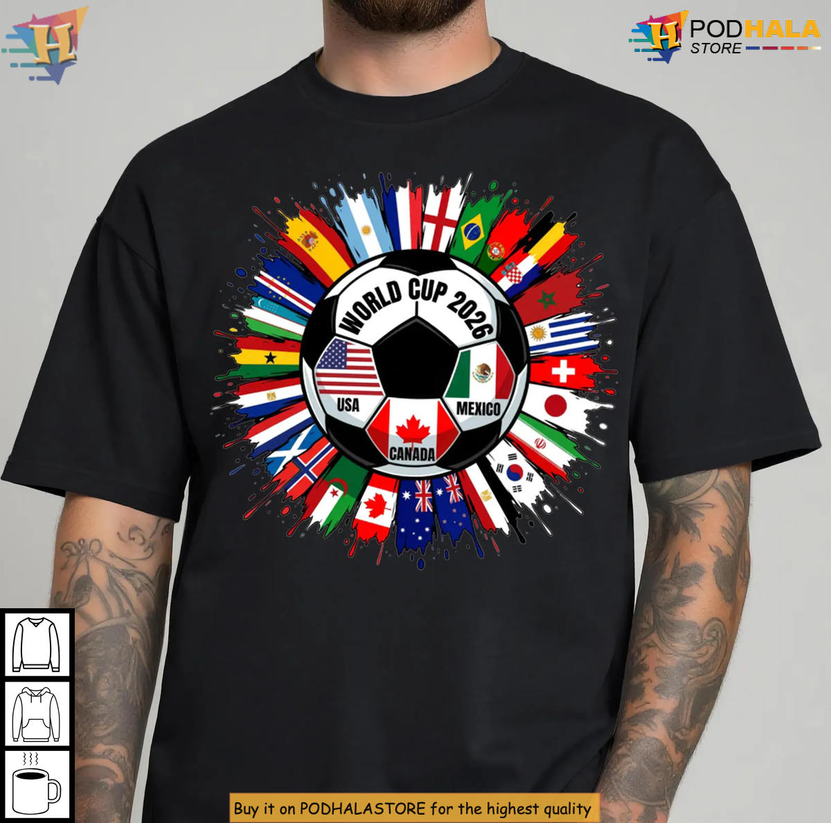 USA Canada Mexico 2026 Soccer World Tournament Fan T-Shirt Gift