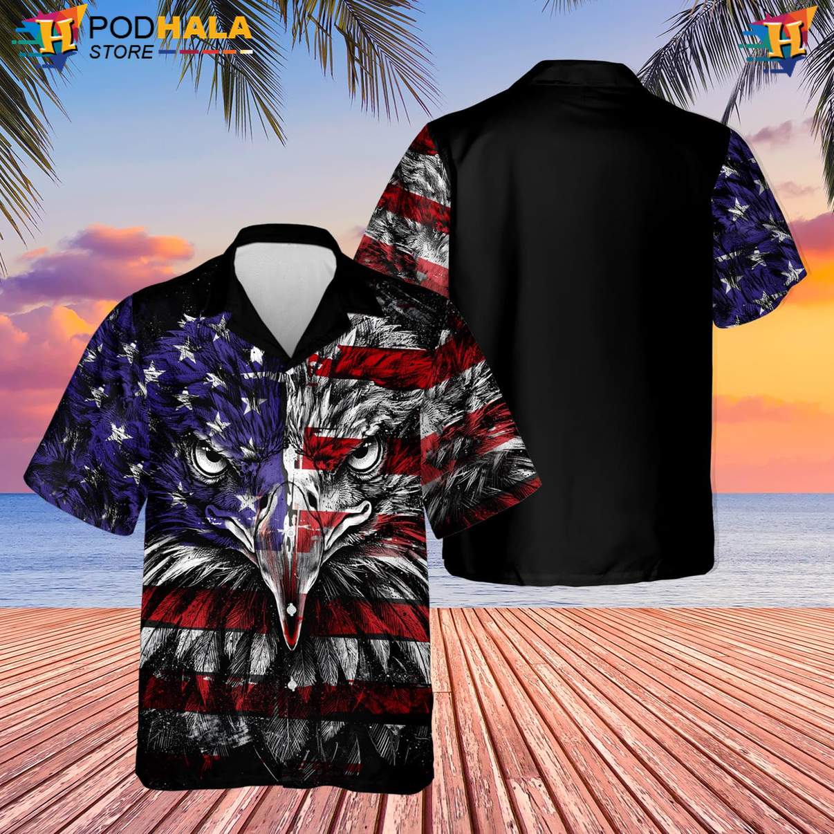 USA Eagle Airplane Aloha Shirt Mens Patriotic Military Plane Beach Top USA Eagle Airplane Aloha Shirt Mens Patriotic Military Plane Beach Top