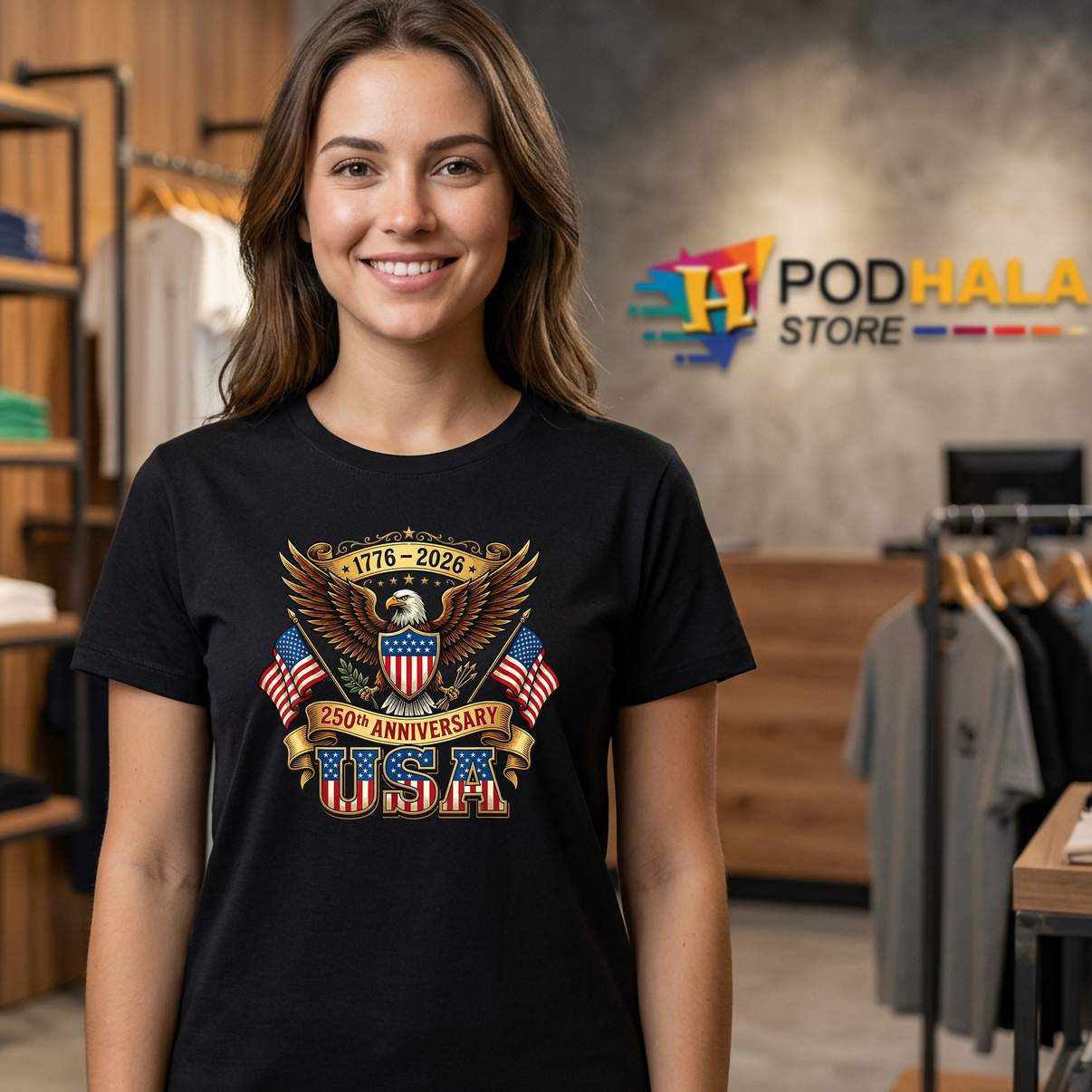 USA Flag 250th Anniversary T-Shirt 250 Years American Fourth Of July USA Flag 250th Anniversary T-Shirt 250 Years American Fourth Of July