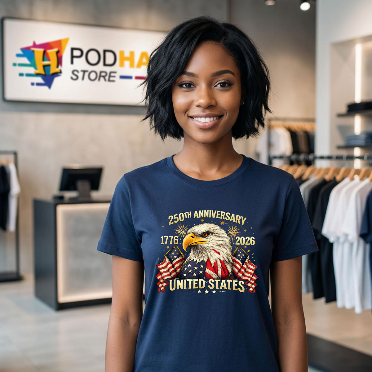 USA Flag American Anniversary 250 Years Shirt 2026 1776 4th Of July Patriotic