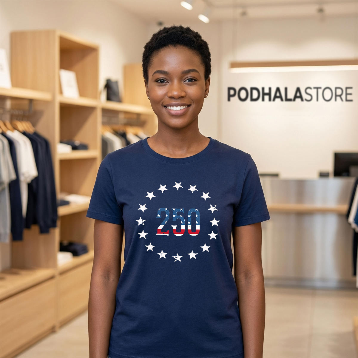USA Flag Stars Pocket 250th Anniversary Shirt 2026 Men Women Kids 4th Of July