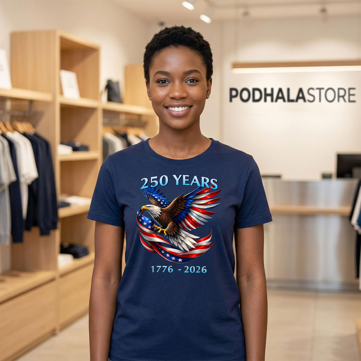 USA Independence Patriotic Eagle 250th Shirt 2026 1776 Anniversary Celebration