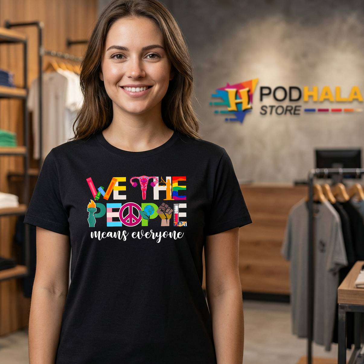 USA LGBTQ Pride Month Equality Shirt We The People Means Everyone Men