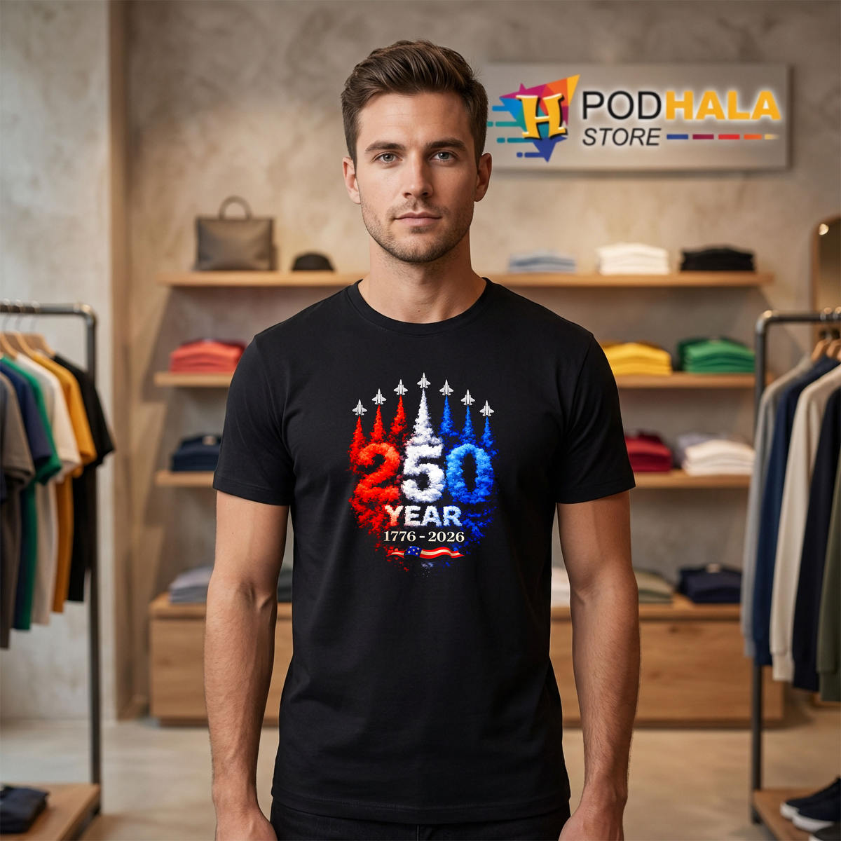 USA Patriotic 250 Years American 4th July Shirt 2026 250th Anniversary Apparel