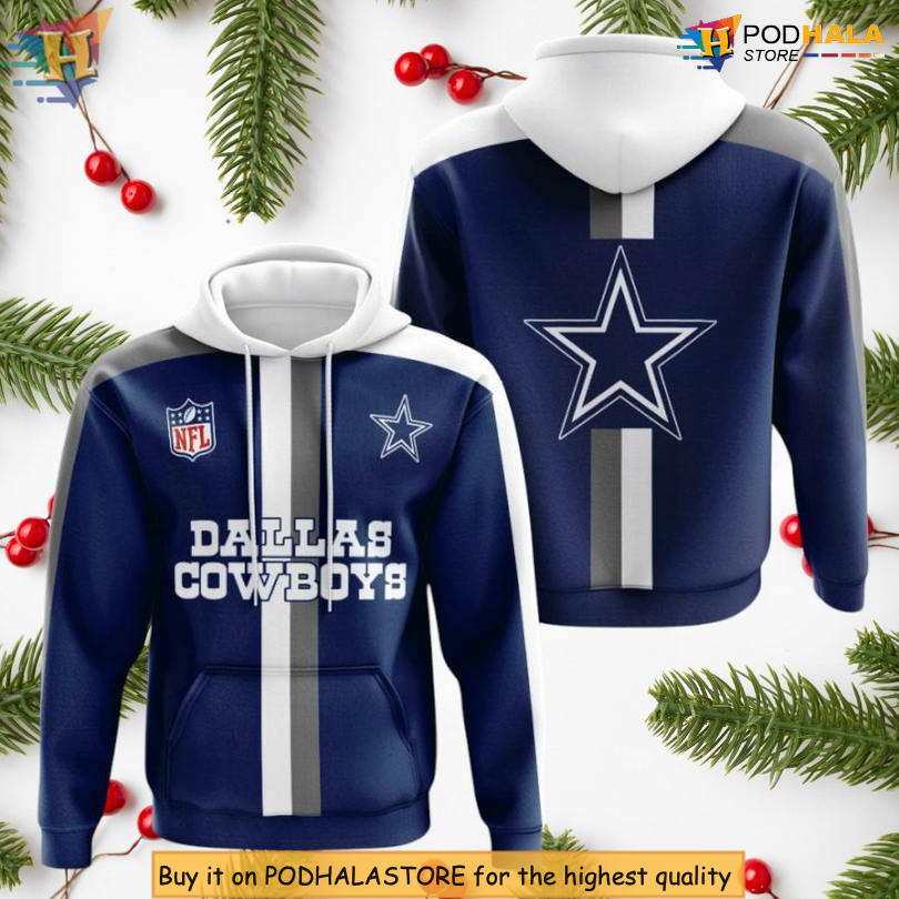 USA Pride Graphic Dallas Cowboys Winter Hoodie 3D Game Time Collection