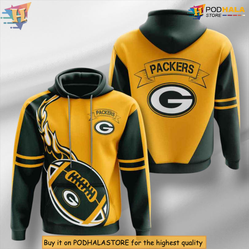 USA Themed Green Bay Packers Youth Hoodie 3D Zip Up Custom Team Apparel