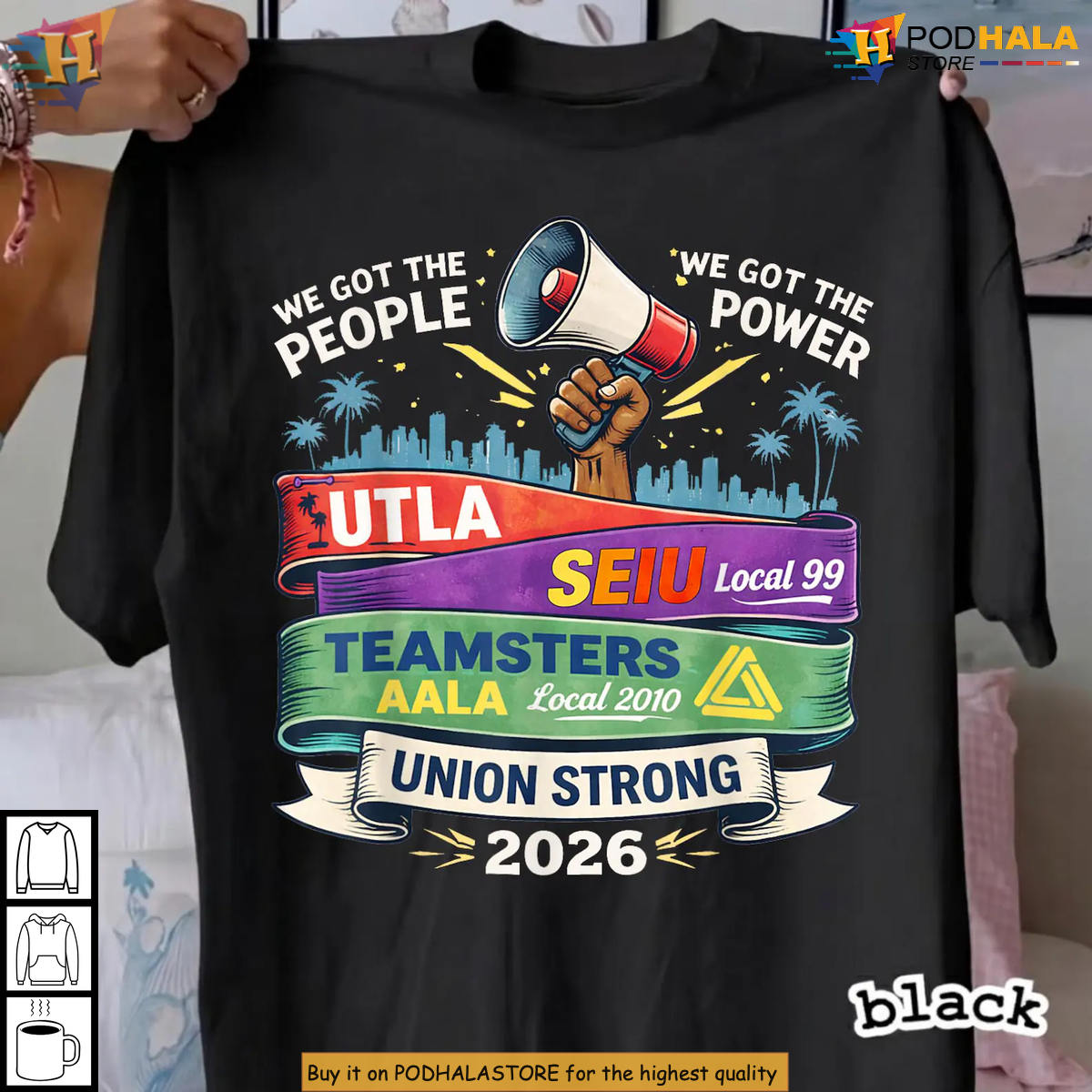 UTLA SEIU Local 99 Teamsters Union Strong Solidarity Worker T-Shirt