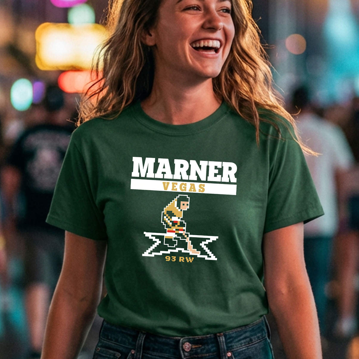 Vegas Golden Knights Mitch Marner Shirt Retro Hockey Fan Graphic Casual Mens