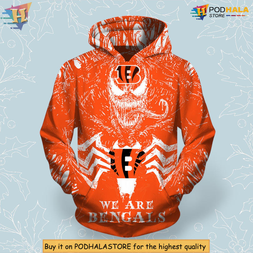 Venom Character Pullover Style Cincinnati Bengals Sweatshirt Hoodie 3D Gifts