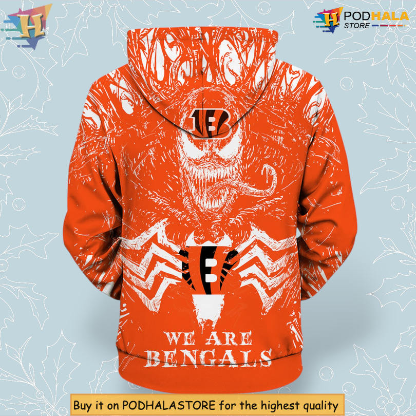 Venom Character Pullover Style Cincinnati Bengals Sweatshirt Hoodie 3D Gifts Venom Character Pullover Style Cincinnati Bengals Sweatshirt Hoodie 3D Gifts