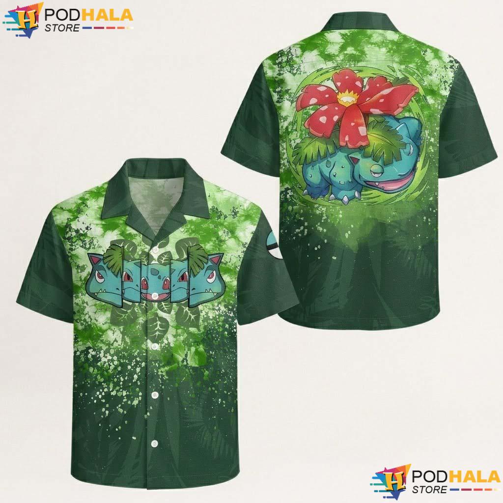 Venusaur Nature Halloween Hawaiian Shirt Tropical Forest Beach Outfit