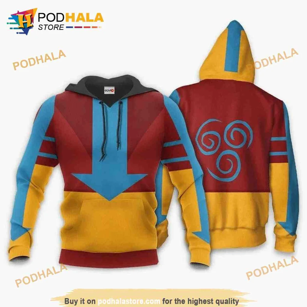 Vibrant Air Nation Avatar 3d Hoodie With Bold Design Elements