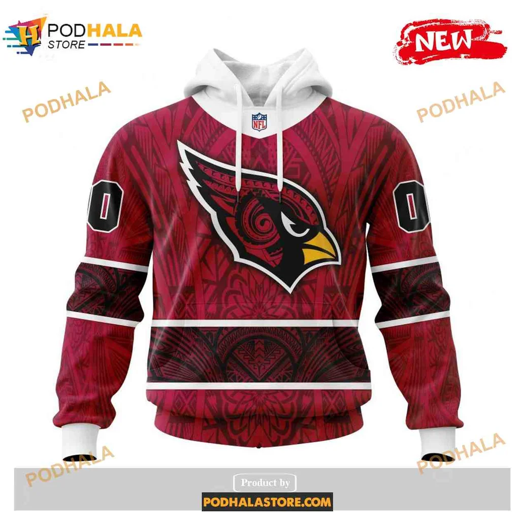 Vibrant Arizona Cardinals Samoa 3d Hoodie Featuring Bold Logo Design
