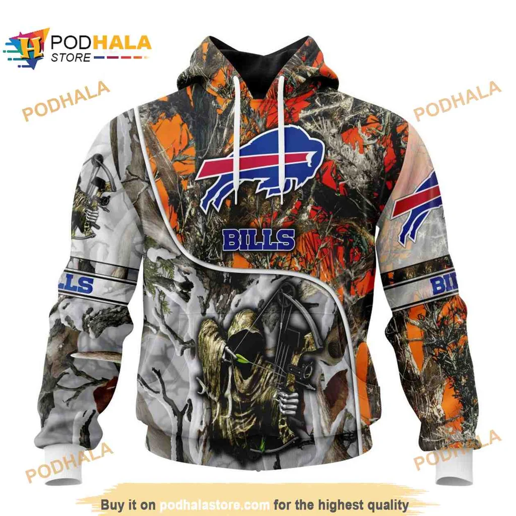 Vibrant Buffalo Bills Hunting 3d Hoodie Featuring Camouflage And Bold Accents