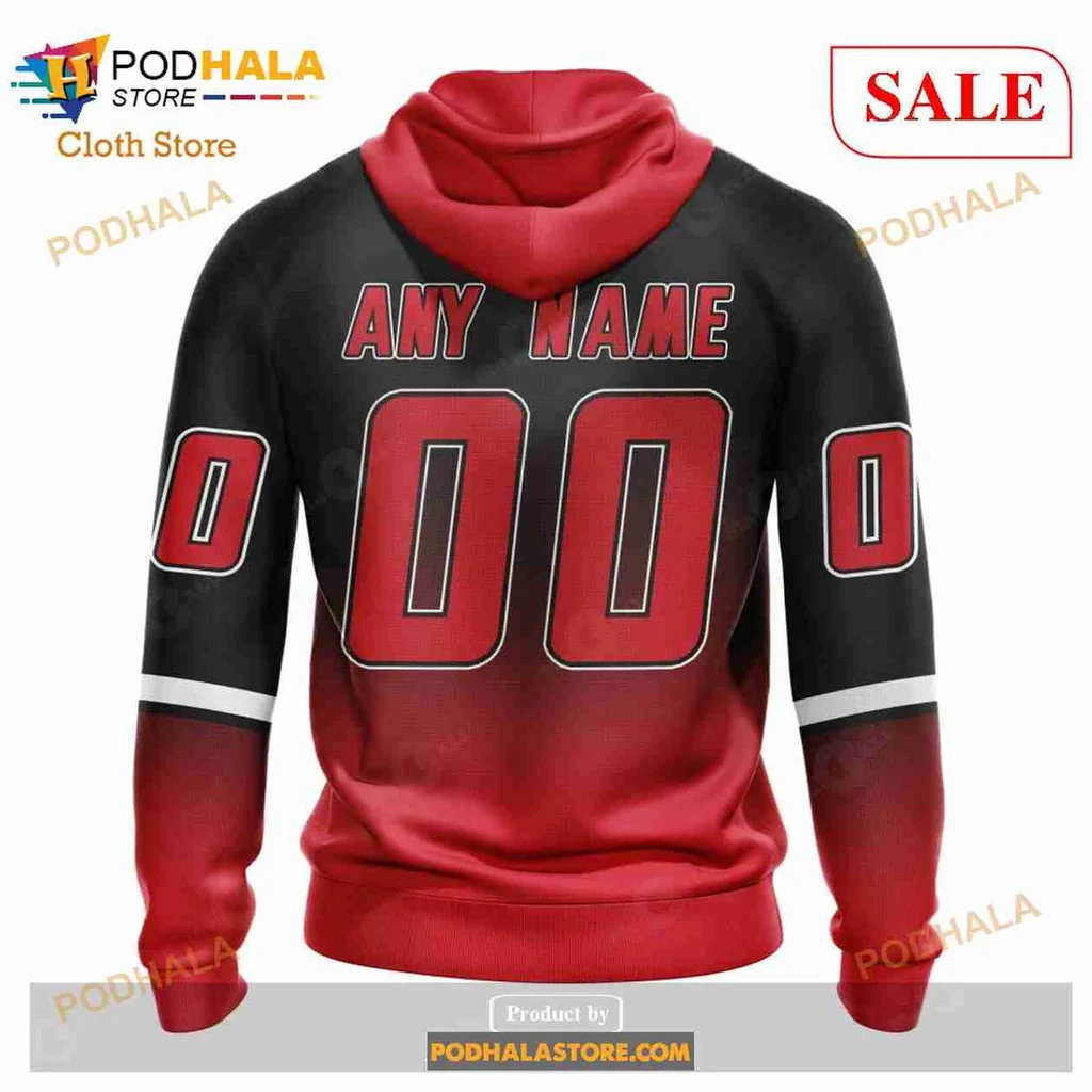 Vibrant Carolina Hurricanes AOP Hoodie With Bold Gradient Design Vibrant Carolina Hurricanes AOP Hoodie With Bold Gradient Design