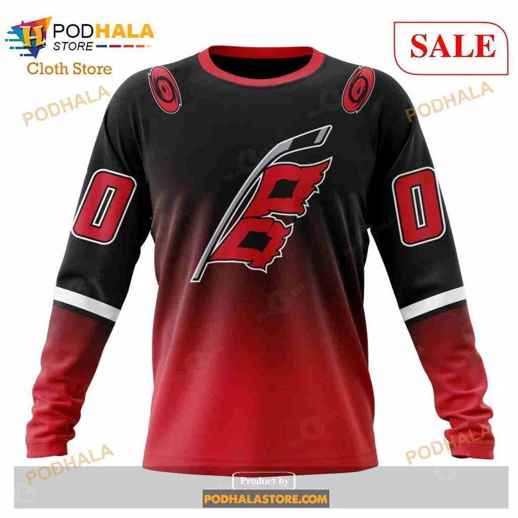 Vibrant Carolina Hurricanes 3D Print Hoodie With Bold Gradient Design Vibrant Carolina Hurricanes 3D Print Hoodie With Bold Gradient Design