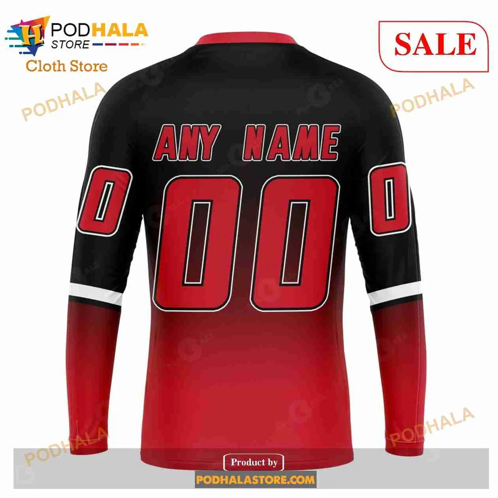 Vibrant Carolina Hurricanes 3d Hoodie With Bold Gradient Design - Product View 5 Vibrant Carolina Hurricanes 3d Hoodie With Bold Gradient Design - Product View 5