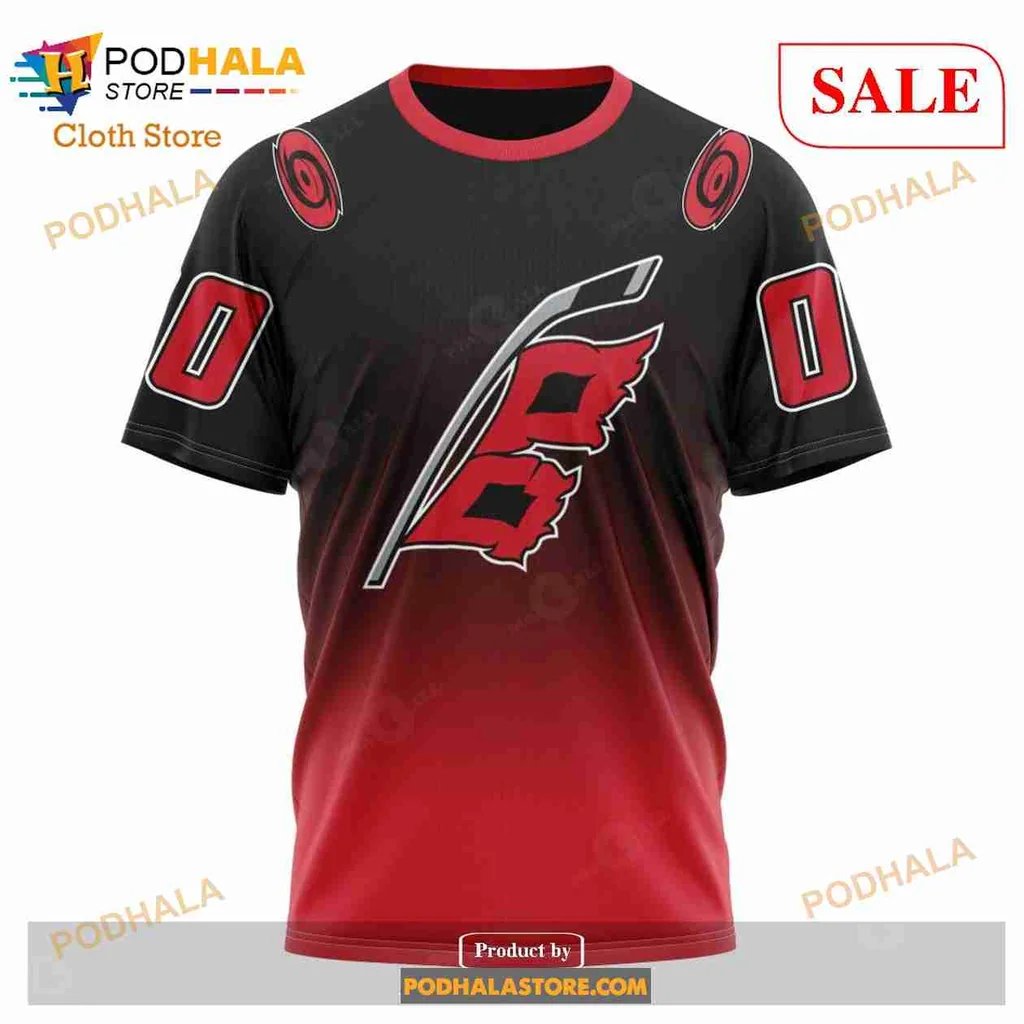 Vibrant Carolina Hurricanes 3d Hoodie With Bold Gradient Design - Product View 6 Vibrant Carolina Hurricanes 3d Hoodie With Bold Gradient Design - Product View 6