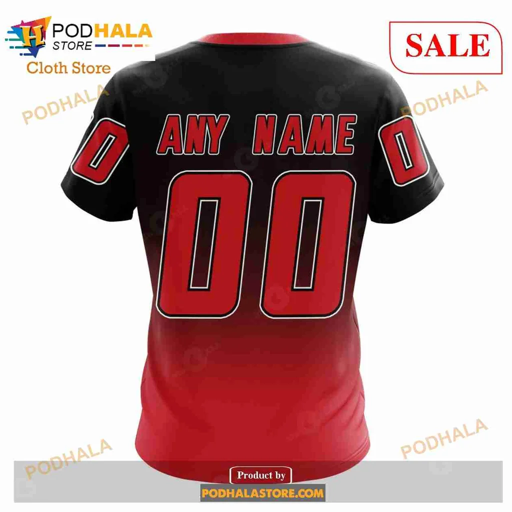 Vibrant Carolina Hurricanes 3d Hoodie With Bold Gradient Design - Product View 7 Vibrant Carolina Hurricanes 3d Hoodie With Bold Gradient Design - Product View 7