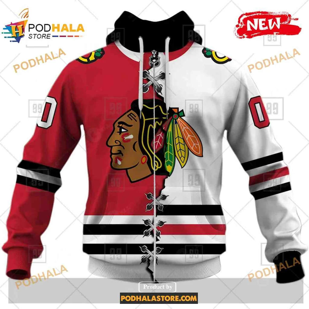 Vibrant Chicago Blackhawks 3d Hoodie With Bold Logo And Colorful Design