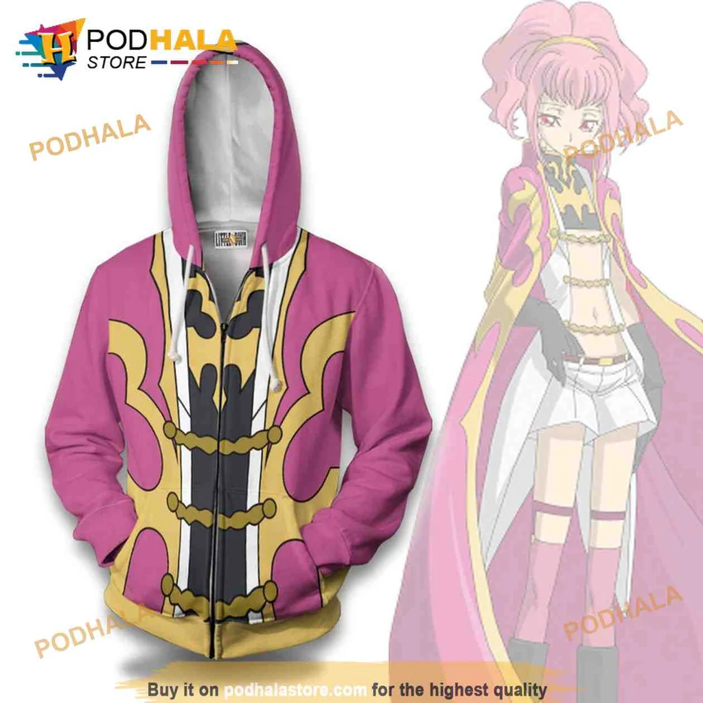 Vibrant Code Geass Character 3d Hoodie Featuring Bold Anime Design