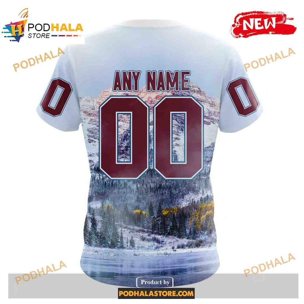 Vibrant Colorado Avalanche 3D Print Hoodie Featuring Rocky Mountain Design Vibrant Colorado Avalanche 3D Print Hoodie Featuring Rocky Mountain Design