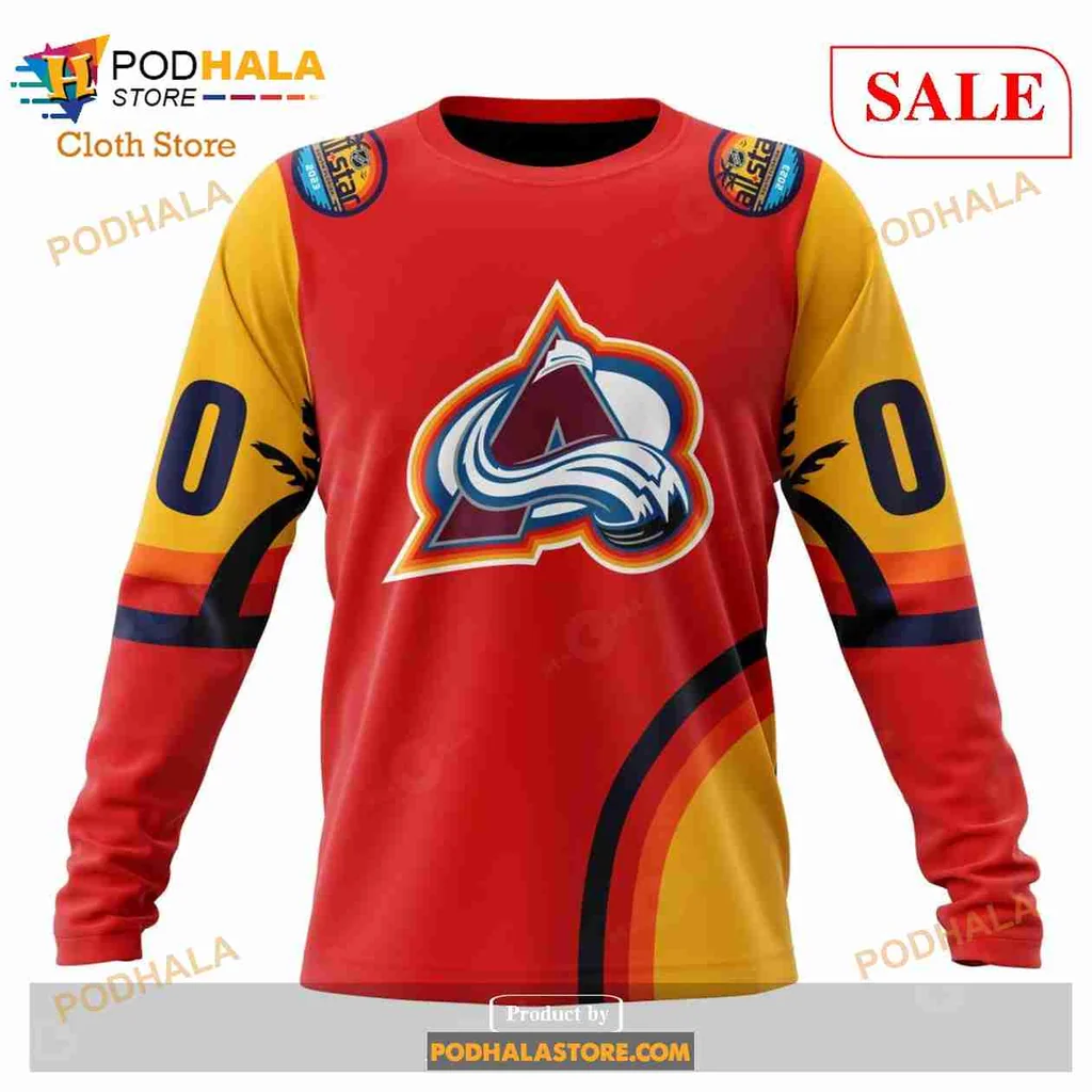 Vibrant Colorado Avalanche 3D Print Hoodie With Dynamic Sunset Design Vibrant Colorado Avalanche 3D Print Hoodie With Dynamic Sunset Design