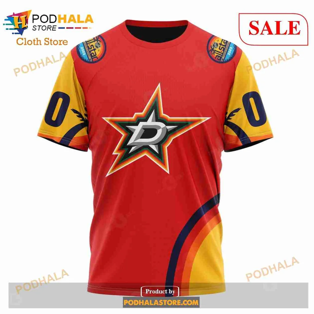 Vibrant Dallas Stars 3d Hoodie With Bold Red And Yellow Star Design - Product View 6 Vibrant Dallas Stars 3d Hoodie With Bold Red And Yellow Star Design - Product View 6