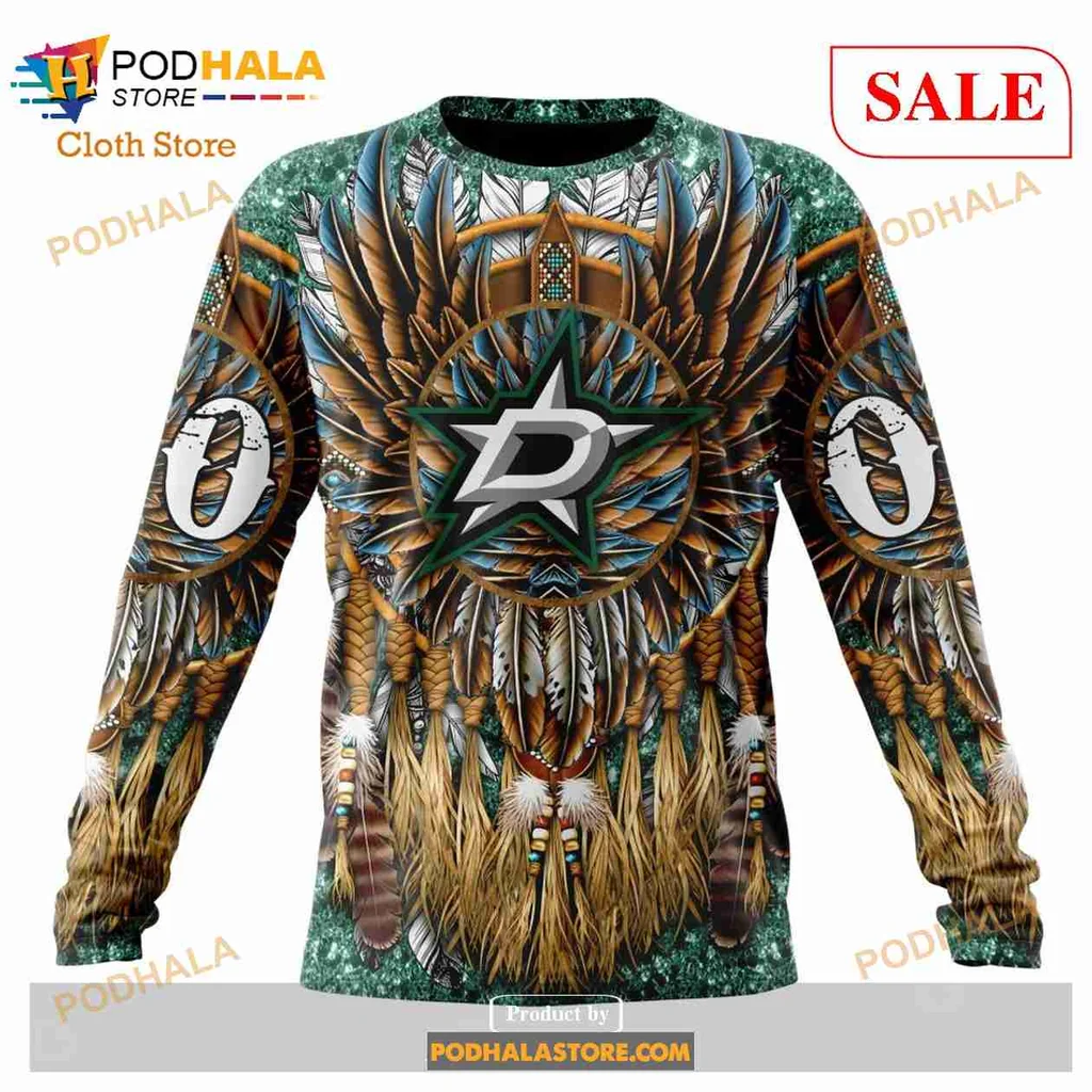 Vibrant Dallas Stars Tribal 3D Print Hoodie With Cultural Design And Logo Vibrant Dallas Stars Tribal 3D Print Hoodie With Cultural Design And Logo