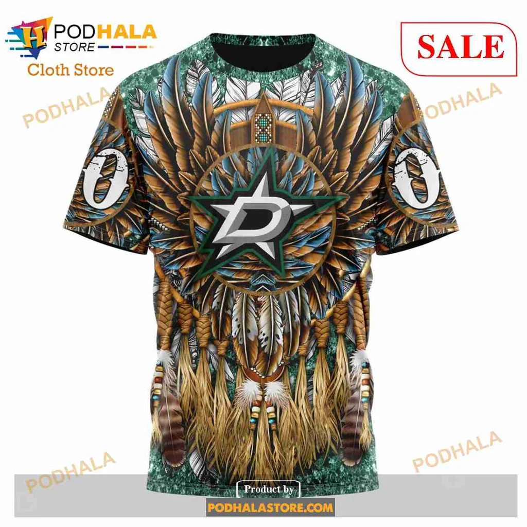 Vibrant Dallas Stars Tribal 3d Hoodie With Cultural Design And Logo - Product View 6 Vibrant Dallas Stars Tribal 3d Hoodie With Cultural Design And Logo - Product View 6