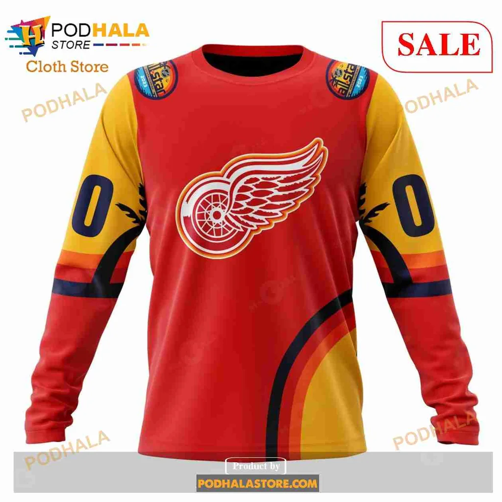 Vibrant Detroit Red Wings 3D Print Hoodie With Bold Logo And Sporty Stripes Vibrant Detroit Red Wings 3D Print Hoodie With Bold Logo And Sporty Stripes